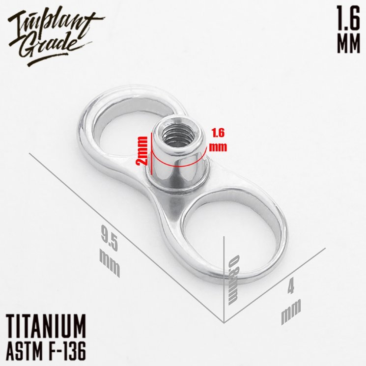 Микродермал якорь XXL Implant Grade 1.6 мм титан