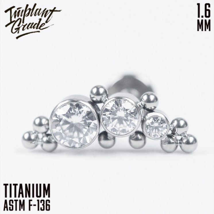 Накрутка кластер Bead Cassiopea left Implant Grade 1.6 мм титан