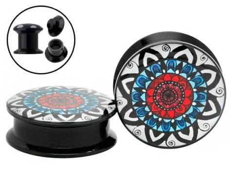 Плаги из акрила Mandala с внутренней резьбой (шт)