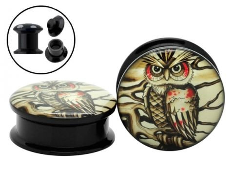 Плаги из акрила Owl с внутренней резьбой (шт)