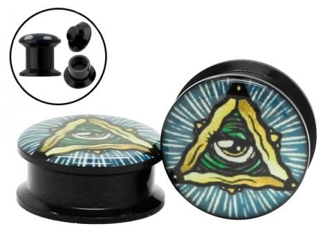 Плаги из акрила All-seeing eye Всевидящее око с внутренней резьбой (шт)