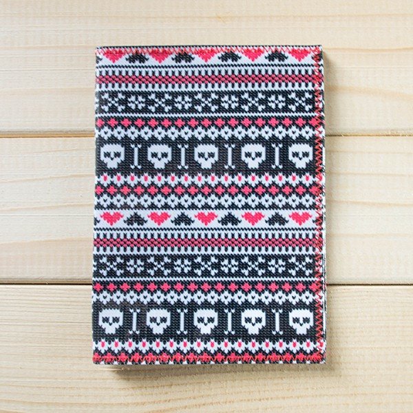 Обложка для паспорта Вязаный скелетон