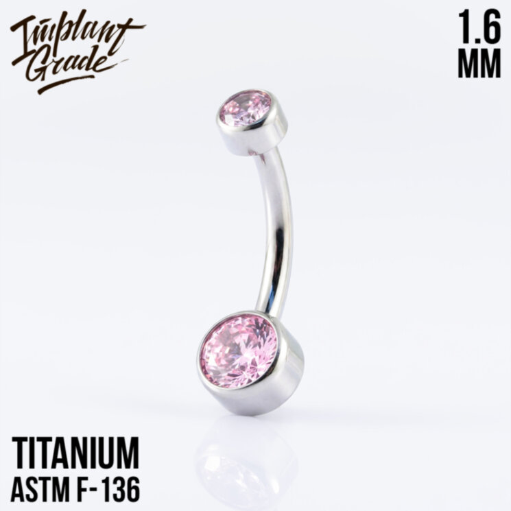 Банан Mia Mini Pink Implant Grade 1.6 мм титан
