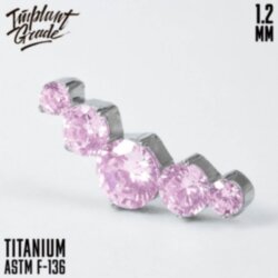 Накрутка 5K Crystal Pink vol. 2 Implant Grade 1.2 мм титан