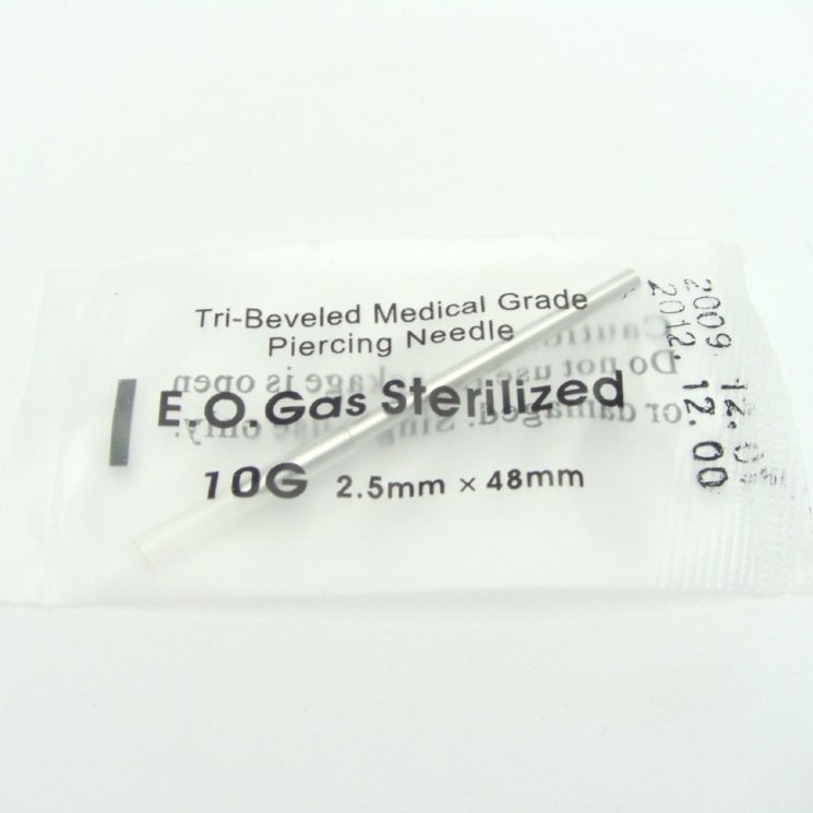 Игла для пирсинга 2,5*48мм (10G)