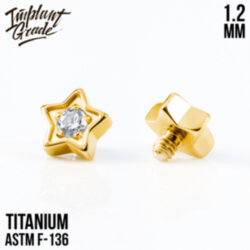Накрутка Crystal Star Gold Implant Grade 1.2 мм титан