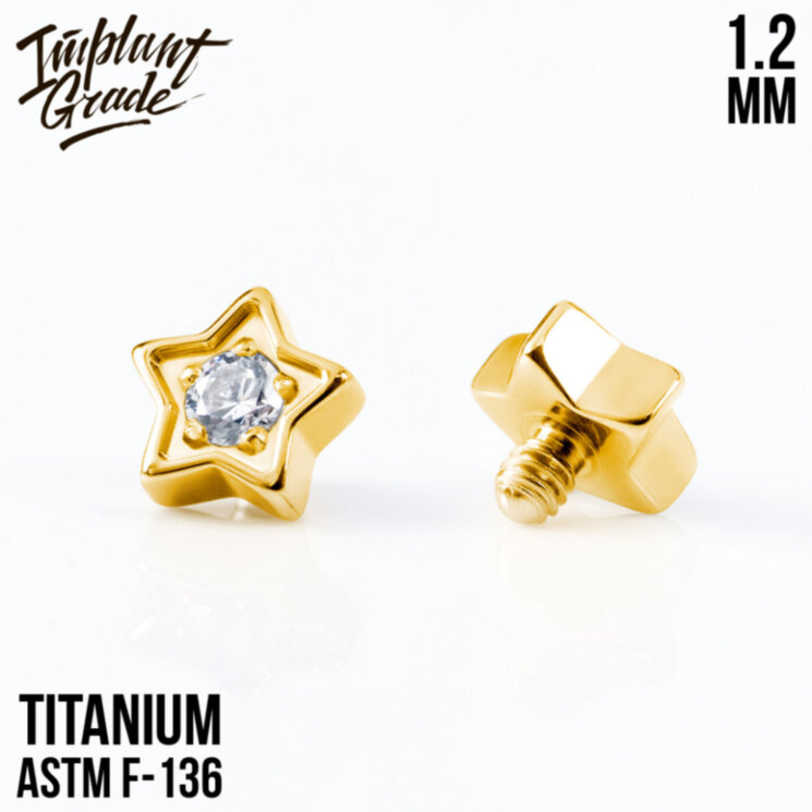 Накрутка Crystal Star Gold Implant Grade 1.2 мм титан