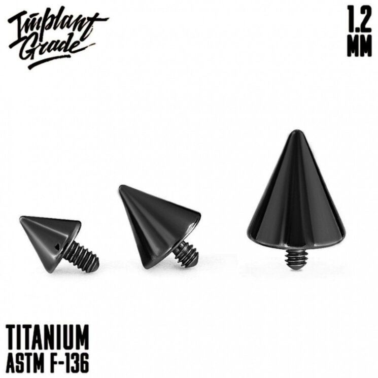 Накрутка Cone Black Implant Grade 1.2 мм титан+PVD