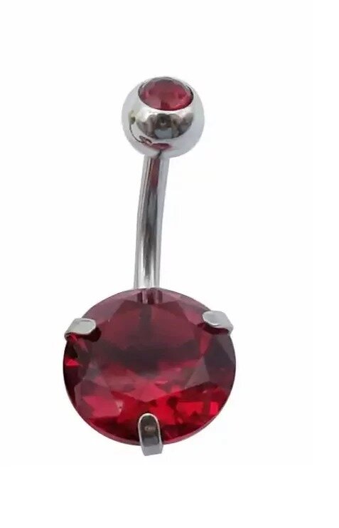 Банан с красным кристаллом 1,6мм хир.сталь