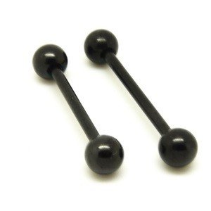 Пирсинг штанга черная 1,6мм