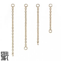  Цепочка-подвеска Chain gold steel+PVD