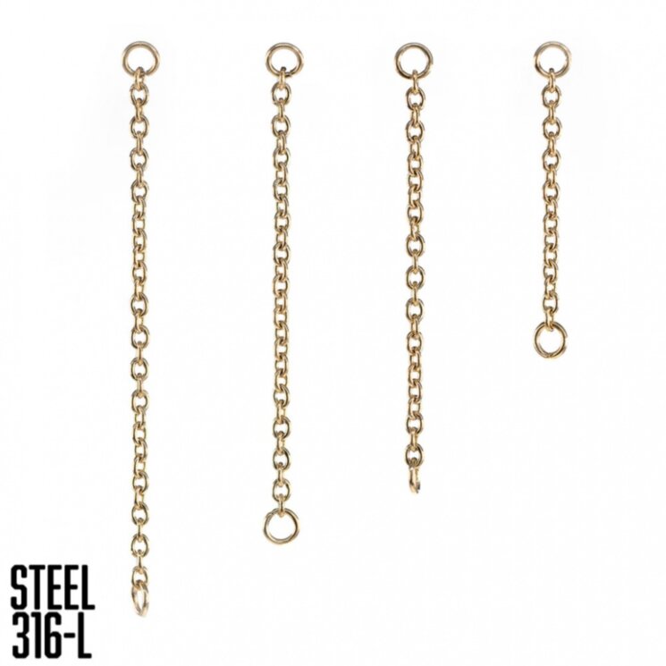  Цепочка-подвеска Chain gold steel+PVD