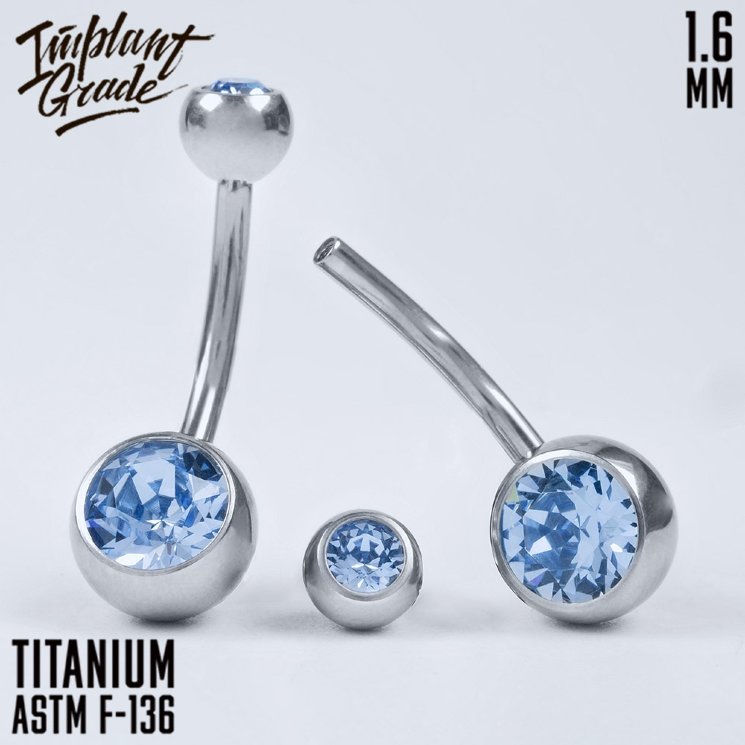 Банан 2 Gem Light Sapphire Implant grade титан 1.6мм