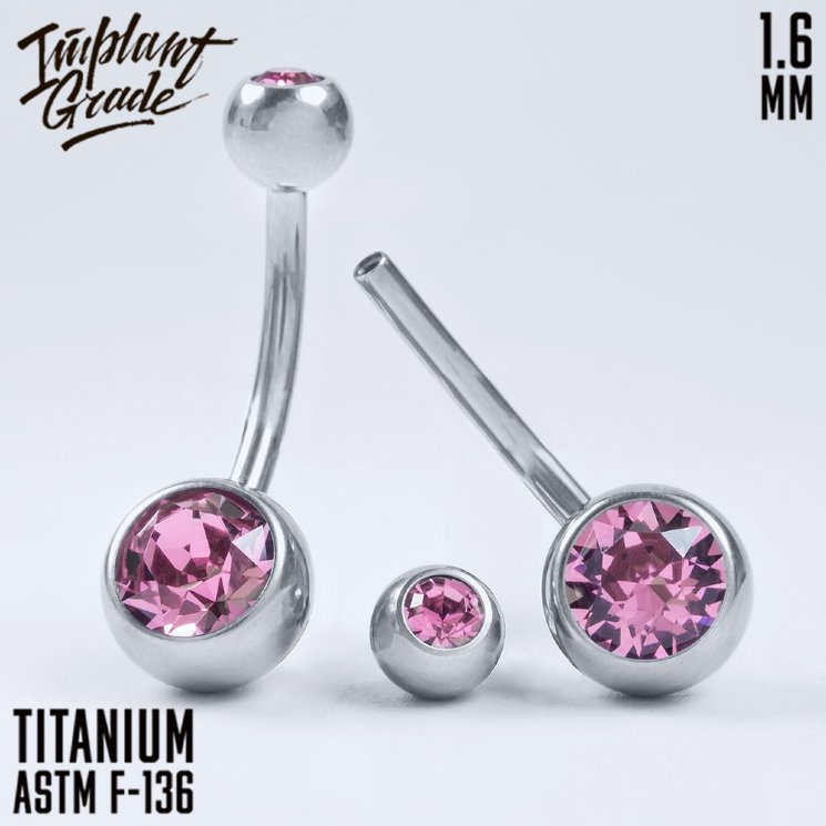 Банан 2 Gem Rose Implant grade титан 1.6мм