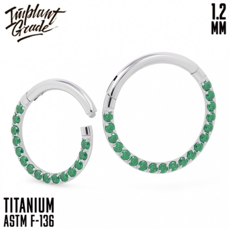 Кольцо-кликер Side Green Implant Grade 1.2 мм титан