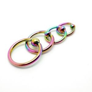 Кольцо для пирсинга Радуга 1,6мм