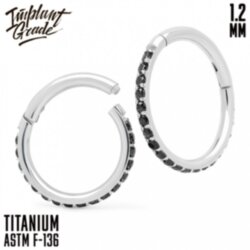 Кольцо-кликер Twilight Black Implant Grade 1.2 мм титан