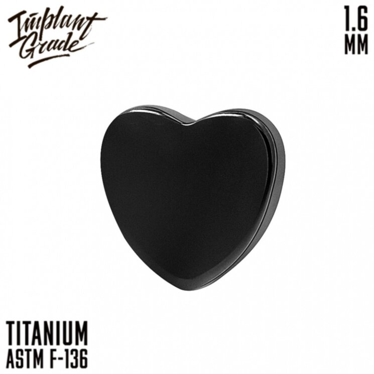 Накрутка Heart Black Implant Grade 1.6 мм титан