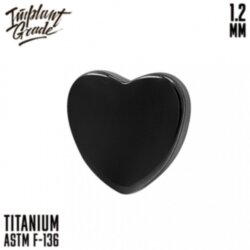 Накрутка Heart Black Implant Grade 1.2 мм титан