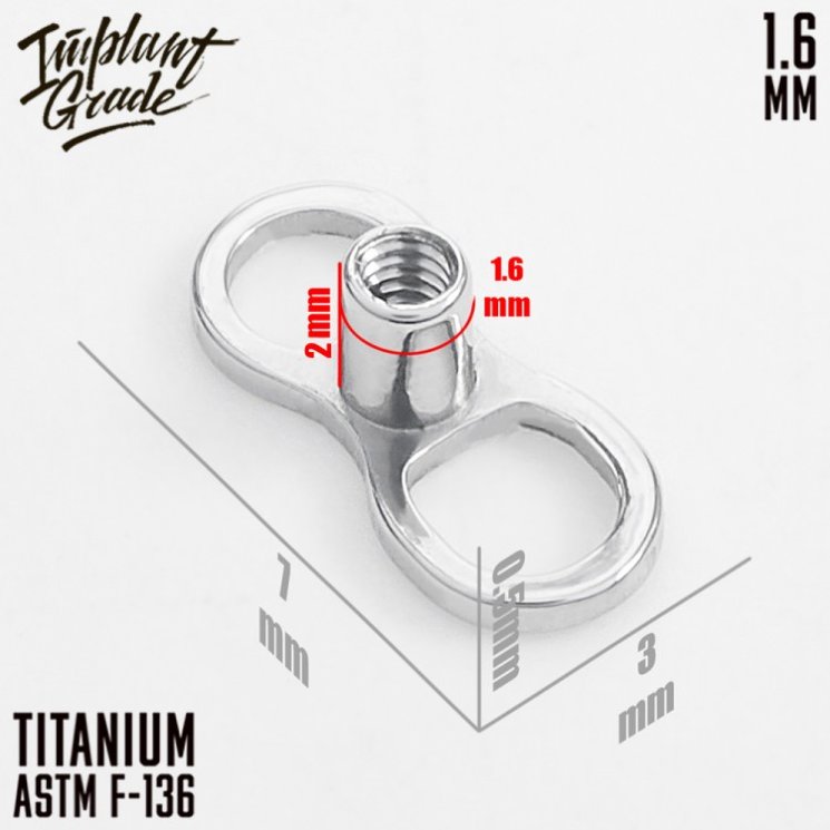 Микродермал якорь XL Implant Grade 1.6 мм титан