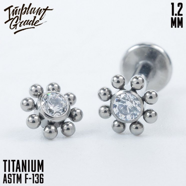 Накрутка Bead Flower Implant Grade 1.2 мм титан